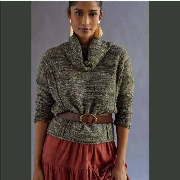 Anthropologie Pilcro Textured Cowlneck Sweater Sz S/P - Picture 11 of 11